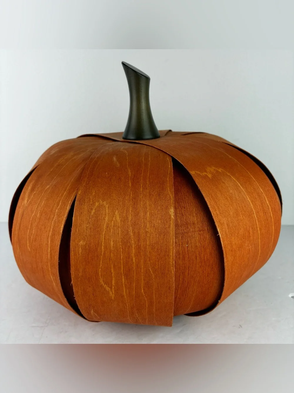 Longaberger Retired 2008 Spice Orange Maple Splint Wood Pumpkin